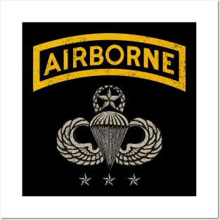 U.S Army Parachute wings badge airborne Paratrooper Posters and Art